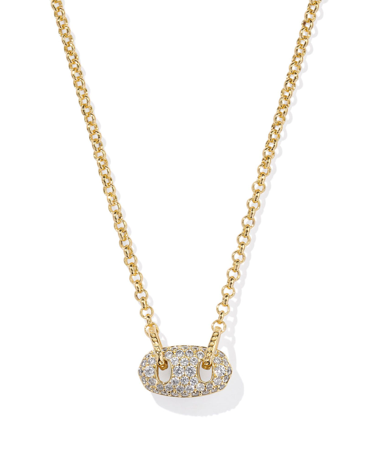 Bailey Pave Necklace in Gold White Crystal by Kendra Scott-Lemons and Limes Boutique