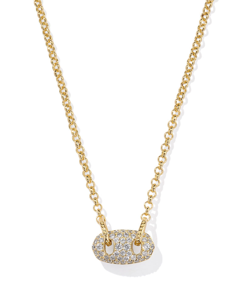 Bailey Pave Necklace in Gold White Crystal by Kendra Scott-Lemons and Limes Boutique