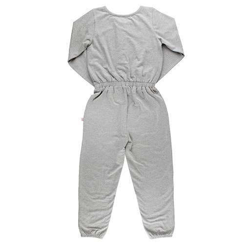 Heather Gray Full Length Romper--Lemons and Limes Boutique