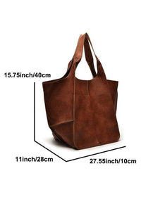 Oversize Large Capacity Soft Vegan Leather Bag-Lemons and Limes Boutique