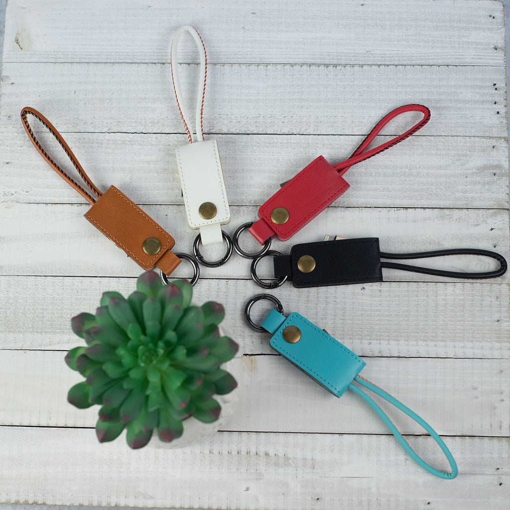 Key Chain with iPhone Charging Cable-Keychain-Lemons and Limes Boutique