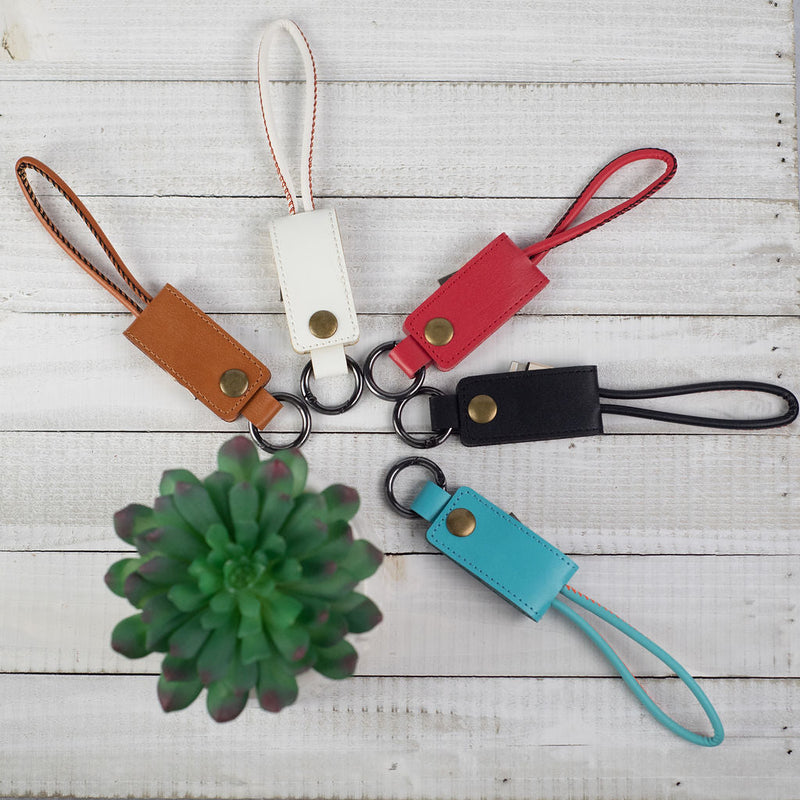 Key Chain with iPhone Charging Cable-Keychain-Lemons and Limes Boutique