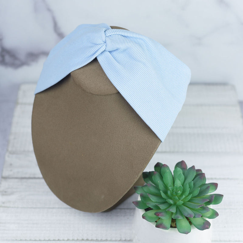 Twist Front Head Wrap / Headband Adult (Mommy and Me Available)!-Light Blue-Lemons and Limes Boutique