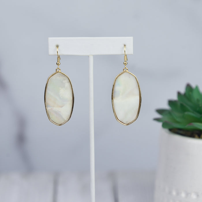 Miranda Shell Dangle Earrings--Lemons and Limes Boutique