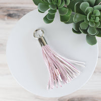Tassel Key Chain with Micro USB Charging Cable-Keychain-Pink-Lemons and Limes Boutique