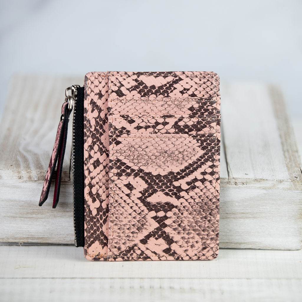 Molly Snake Print Coin Zip Pouch-Coin Holder-Lemons and Limes Boutique