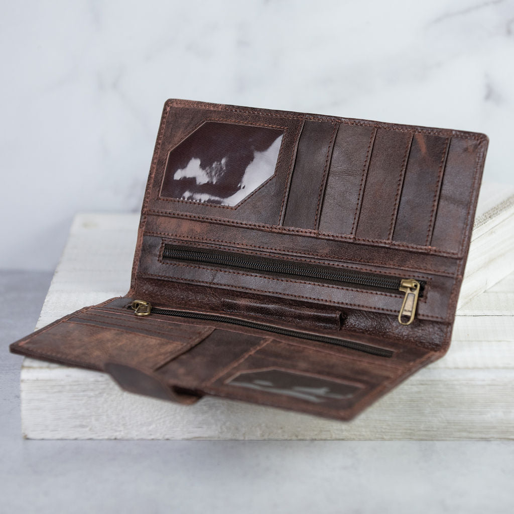 Genuine Leather and Hide: Travel Wallet-Wallet-Lemons and Limes Boutique