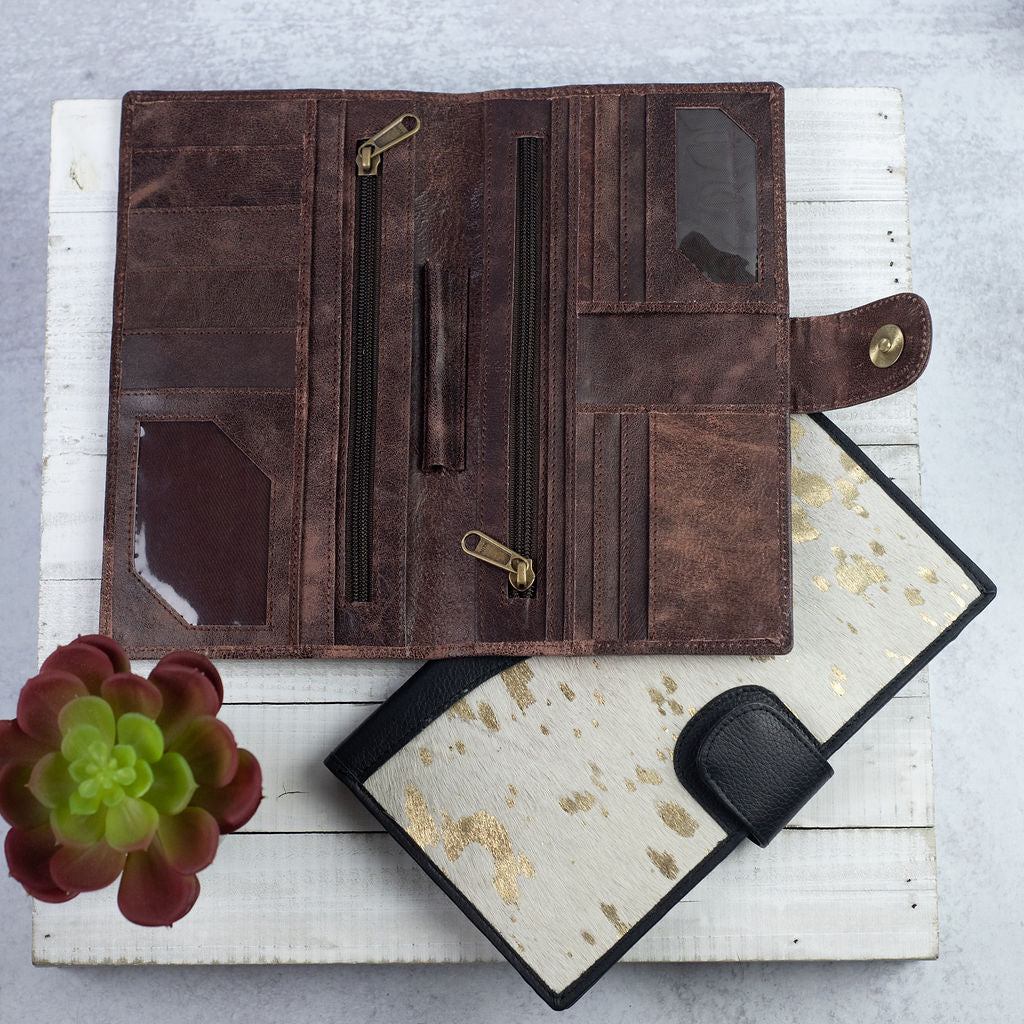 Genuine Leather and Hide: Travel Wallet-Wallet-Lemons and Limes Boutique