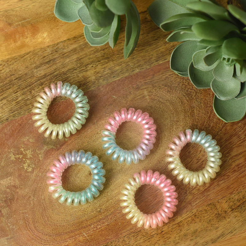 Medium Lauren Lane Hair Coil Set in Rainbow Ombre--Lemons and Limes Boutique