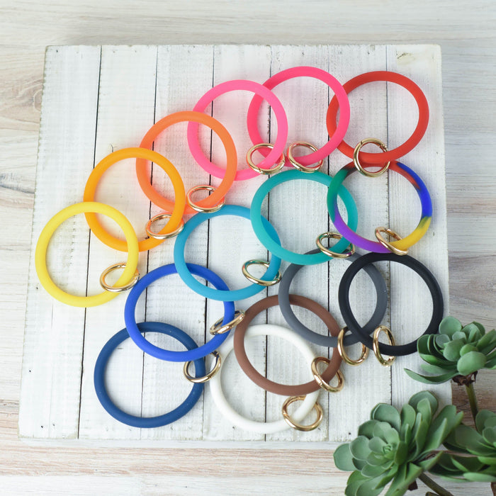 Tiffany Silicone Hands Free Bangle Keychain--Lemons and Limes Boutique