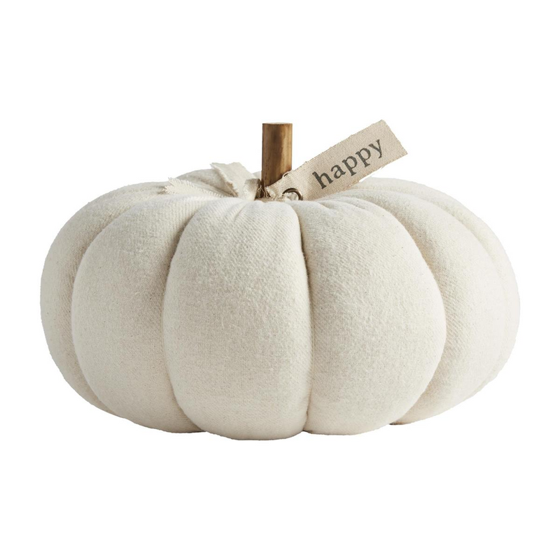 Medium Cream Pumpkin Sitter by Mudpie--Lemons and Limes Boutique