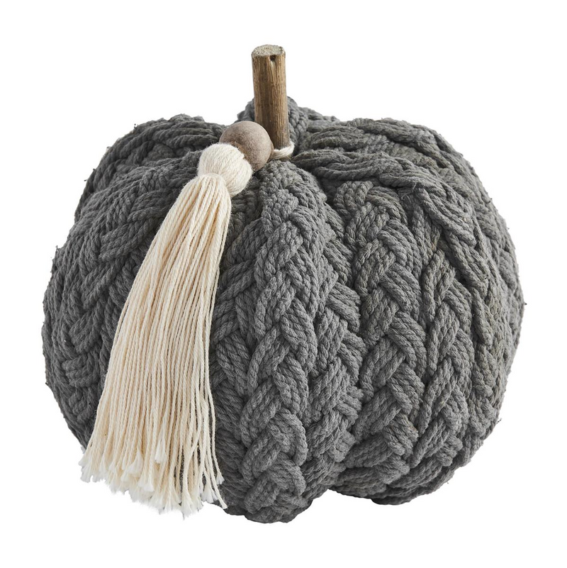 Gray Braided Pumpkin--Lemons and Limes Boutique
