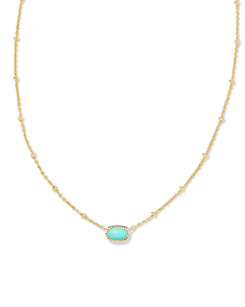 Mini Elisa Satellite Short Pendant in Gold Mint Magnesite by Kendra Scott-Lemons and Limes Boutique