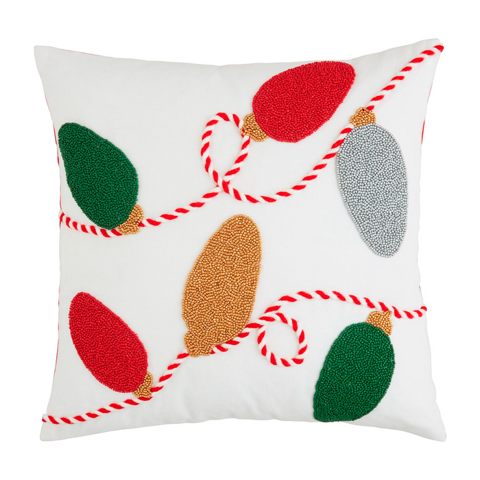 Lights Beaded Pillow by Mudpie--Lemons and Limes Boutique