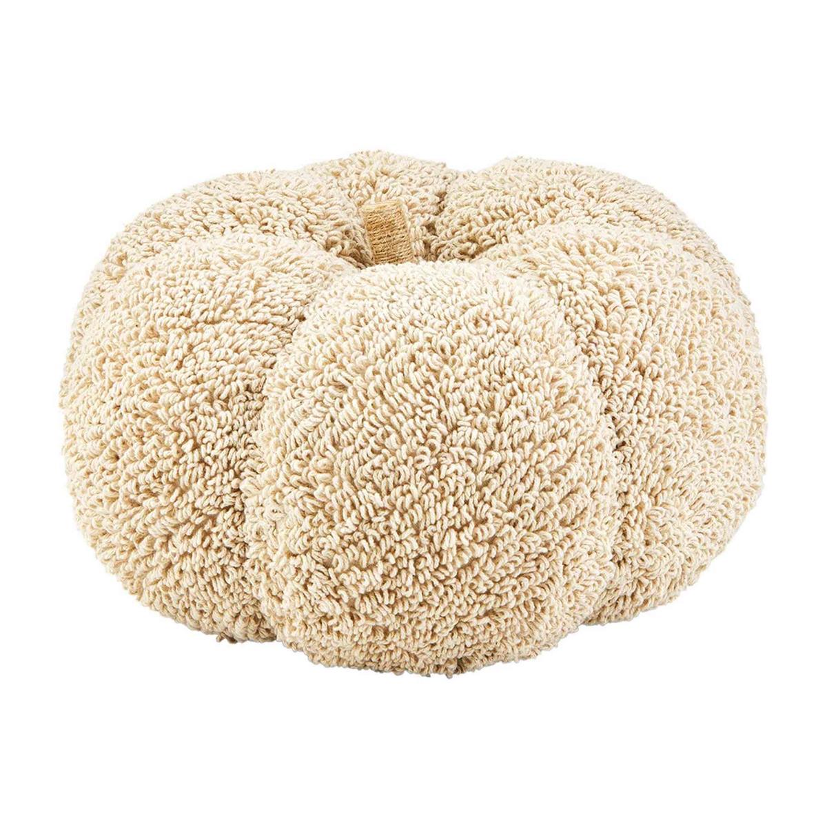 Large Tufted Pumpkin Sitter in Off White-Lemons and Limes Boutique