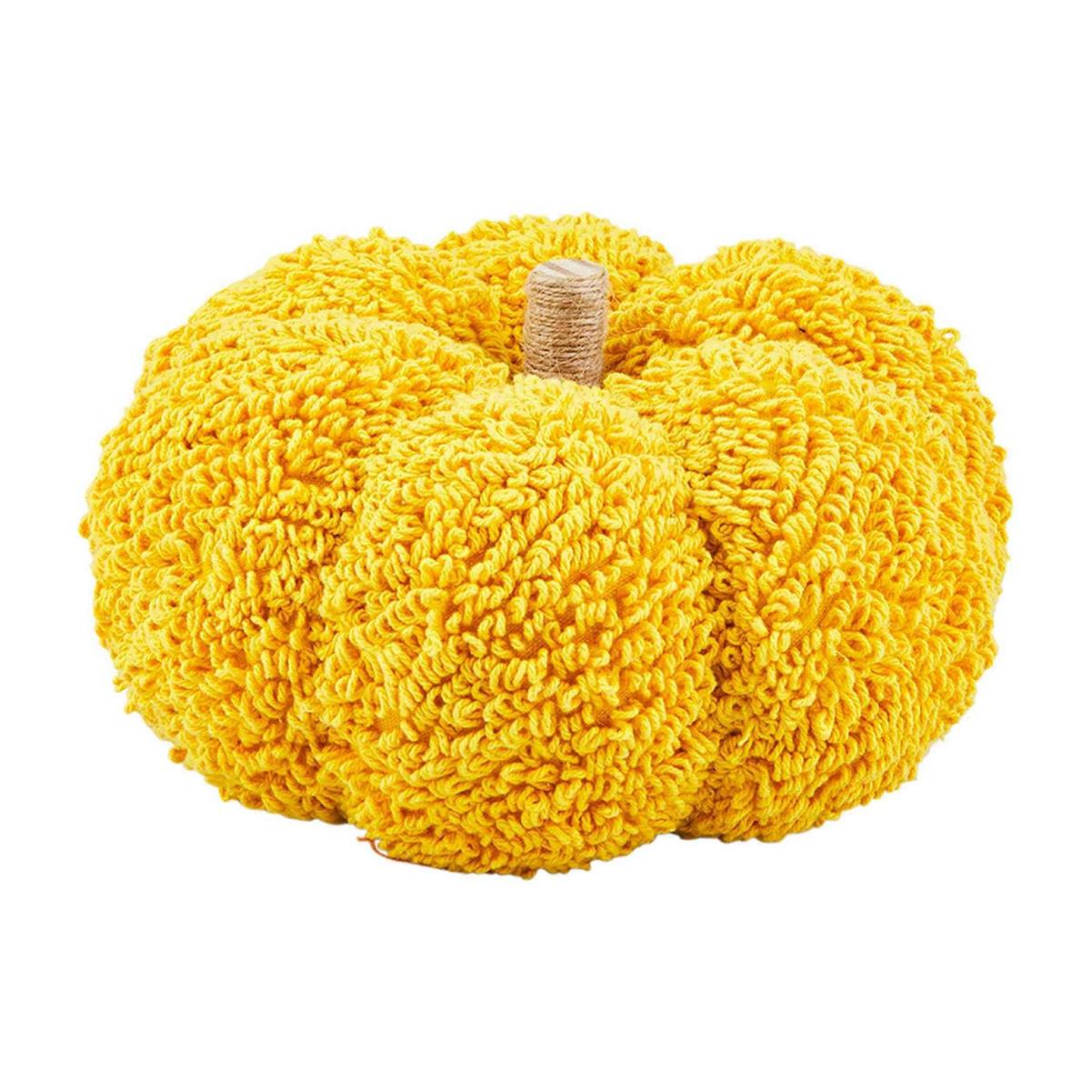 Small Tufted Pumpkin Sitter in Yellow-Lemons and Limes Boutique