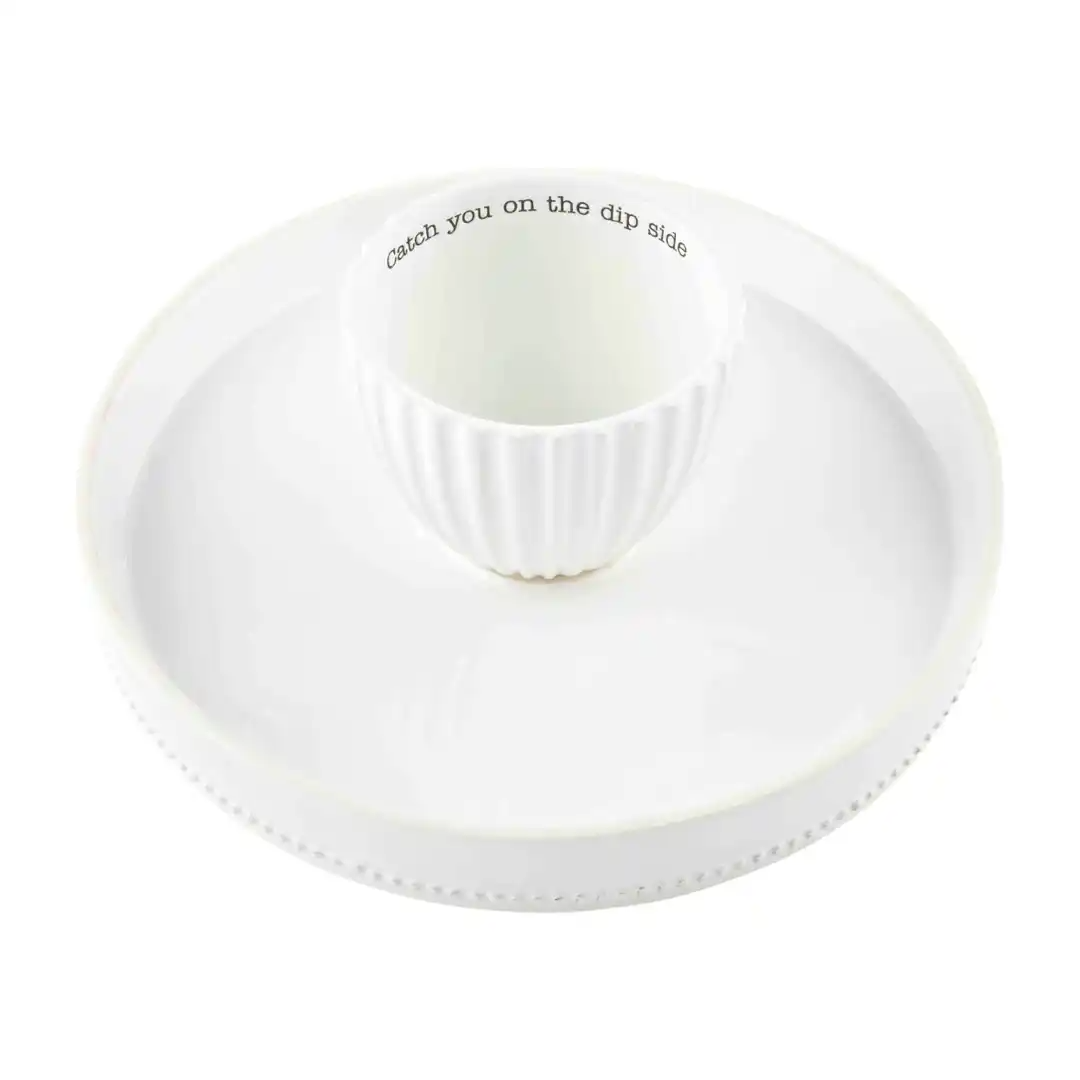 Reversible Pedestal Chip and Dip Set-Lemons and Limes Boutique