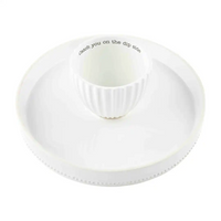 Reversible Pedestal Chip and Dip Set-Lemons and Limes Boutique