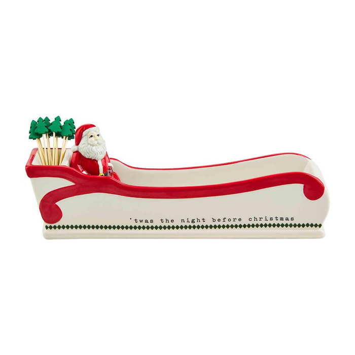 Santa Sleigh Cracker Dish Set-Lemons and Limes Boutique