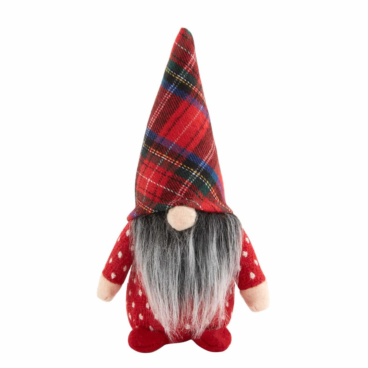 Red Tartan Hat Small Christmas Gnome-Lemons and Limes Boutique