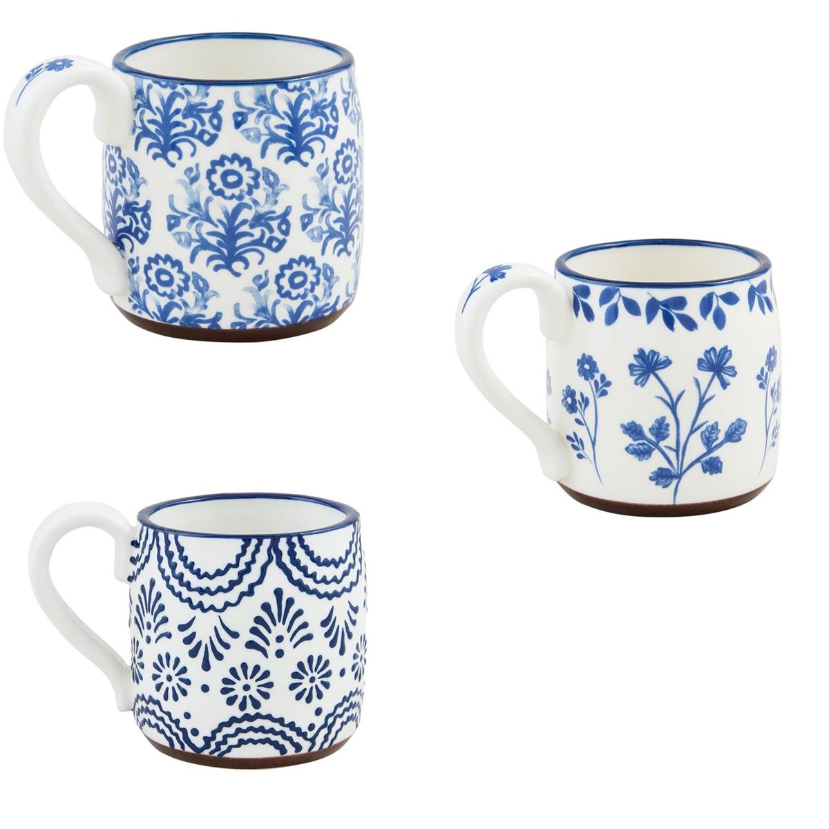 Blue Floral Mugs by Mudpie--Lemons and Limes Boutique