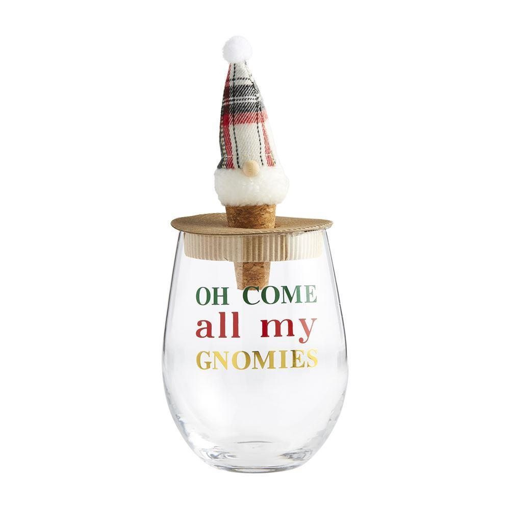 Oh Come Gnome Wine Glass Set-Lemons and Limes Boutique