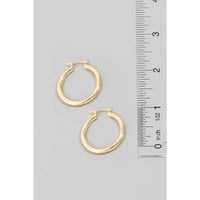 25Mm Pincatch Tube Hoop Earrings in Gold-Lemons and Limes Boutique