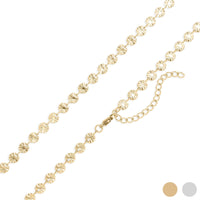 18K Gold PVD Stainless Steel Sunburst Chain Necklace-Gold-16+2"-Lemons and Limes Boutique