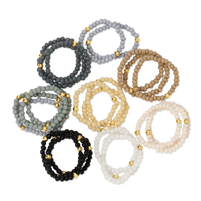 Stretch Seed Bead Ring in Assorted Colors-Lemons and Limes Boutique