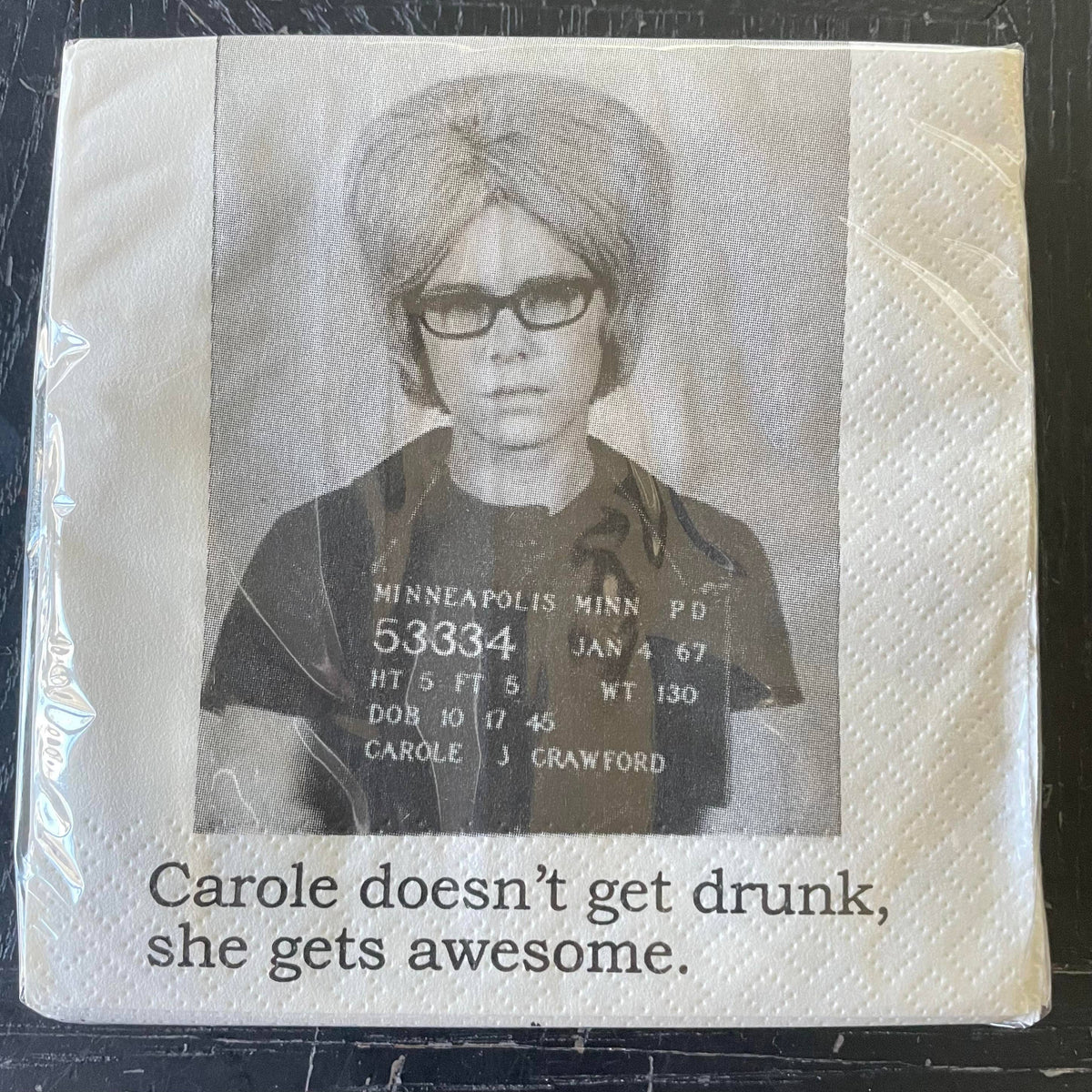 Big House Cocktail Napkins, Carole doesn't get drunk...-Lemons and Limes Boutique