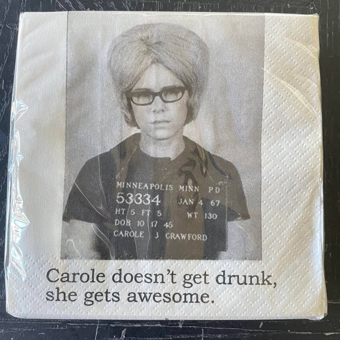 Big House Cocktail Napkins, Carole doesn't get drunk...-Lemons and Limes Boutique