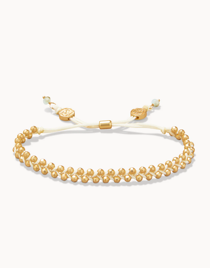 Spartina Friendship Bracelet Cream and Gold-Lemons and Limes Boutique