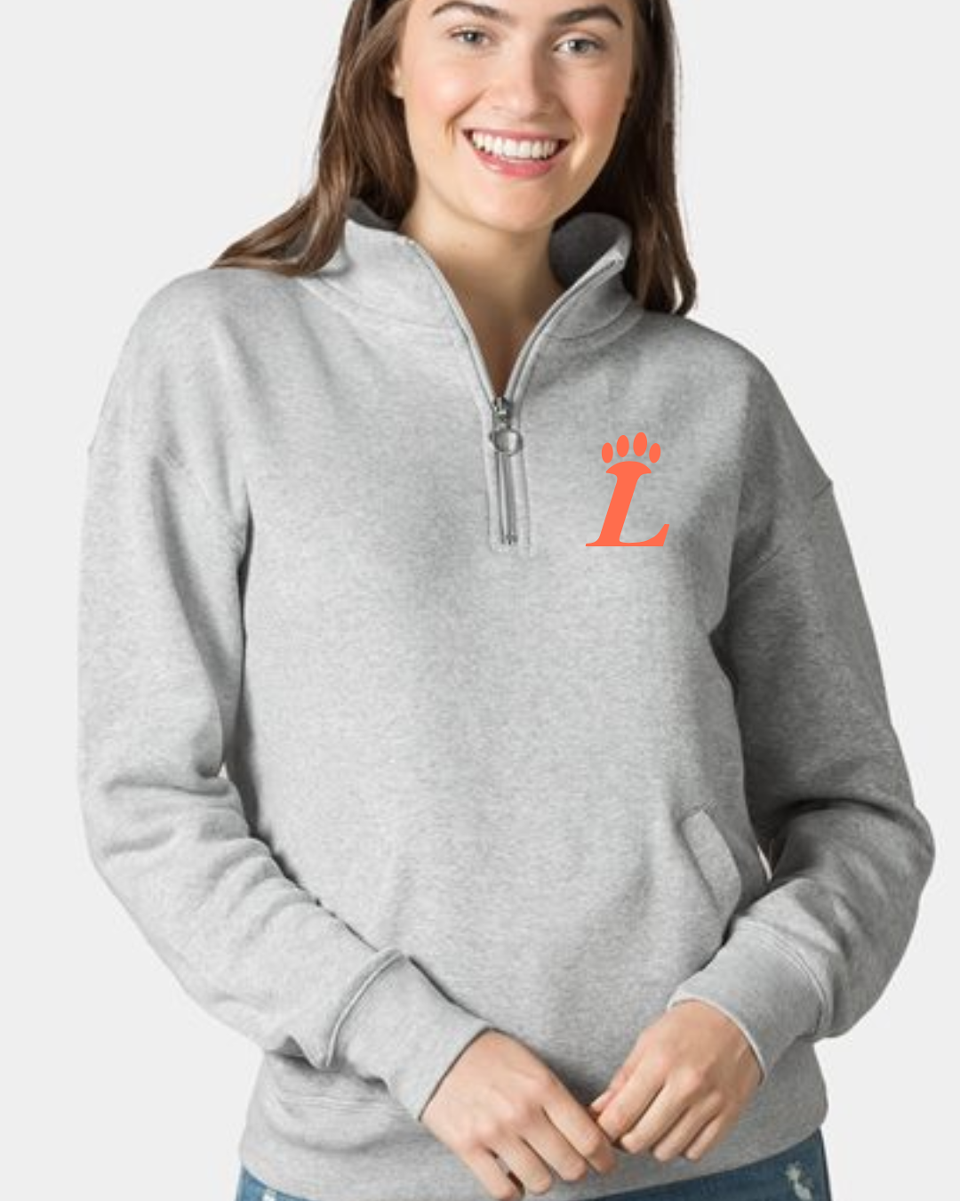 Loveland Quarter Zip Pullover on Grey-Lemons and Limes Boutique