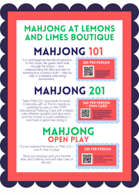 MAHJ in Navy on Ice Blue Crewneck-Lemons and Limes Boutique