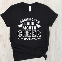 Loud Mouth Cheer Mom Short Sleeve Tee-Lemons and Limes Boutique