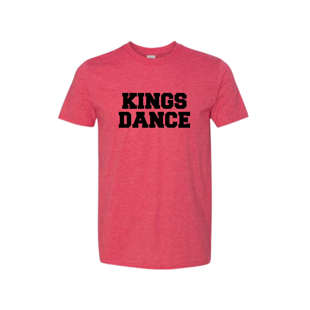 Kings Dance on Heathered Red Short Sleeve Tee- Unisex-Lemons and Limes Boutique