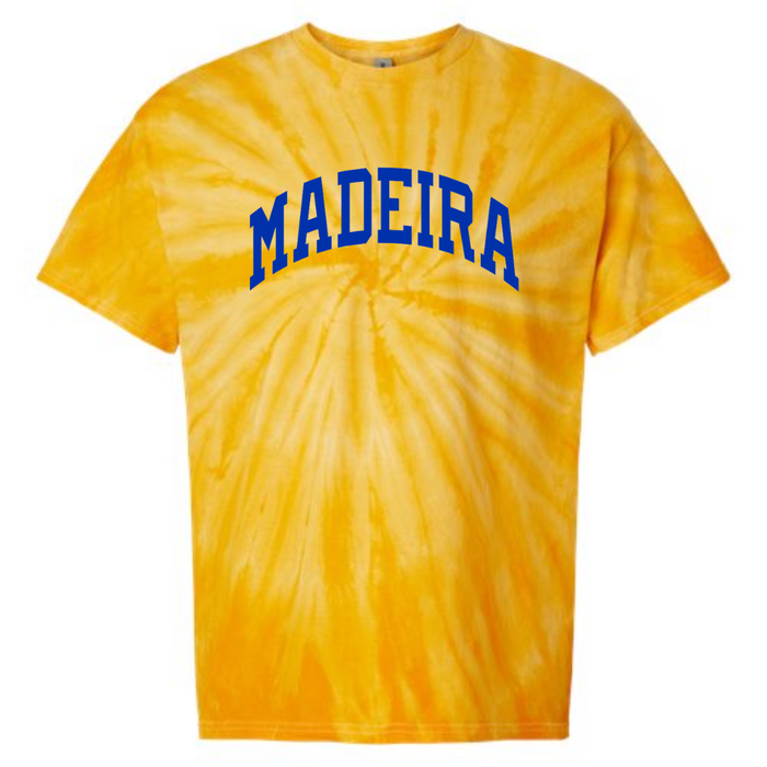 Curved Madeira on Gold Tie Dye Short Sleeve Tee--Lemons and Limes Boutique