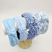 Blue Knotted Headband-Lemons and Limes Boutique