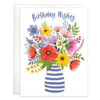 Birthday Greeting Card - Birthday Flower Vase