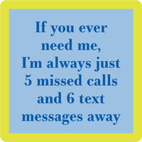 5 Missed Calls Coaster-Lemons and Limes Boutique