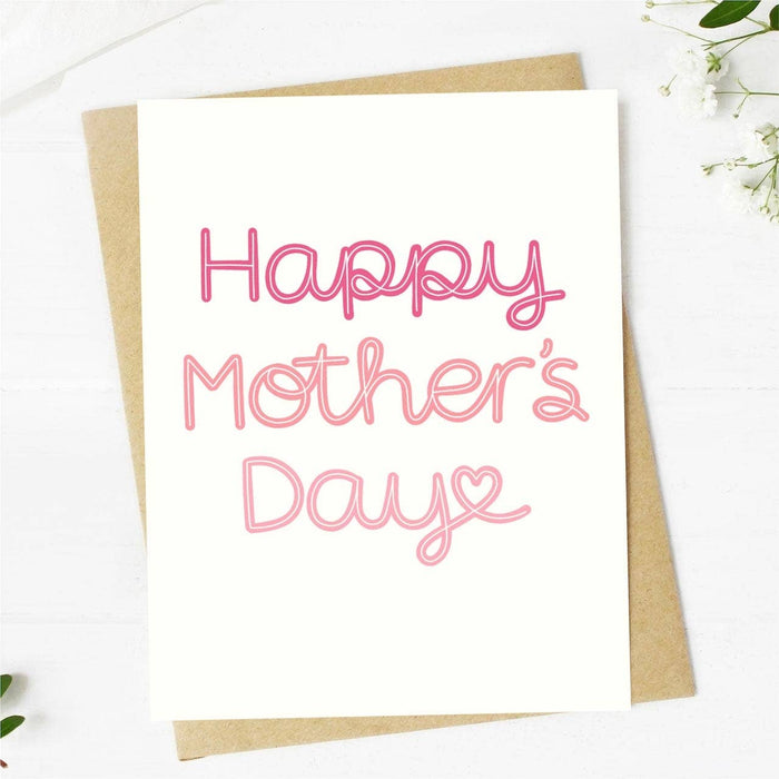 "Happy Mother's Day" Cursive Mother's Day Card--Lemons and Limes Boutique