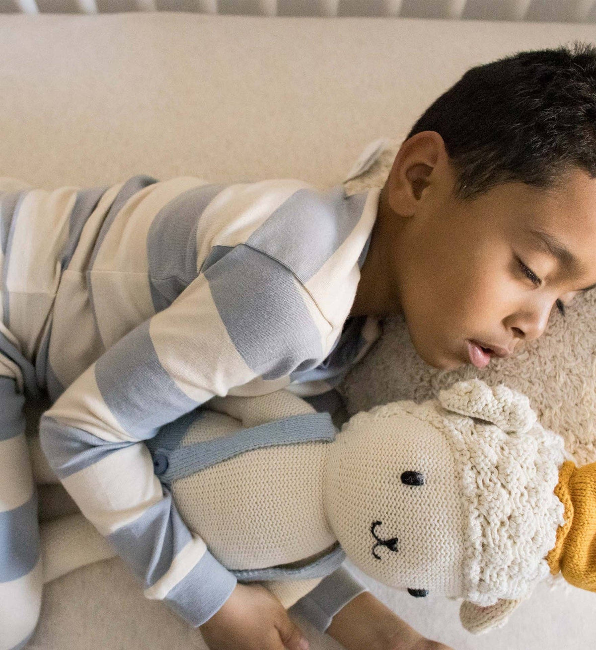 Rugby Stripe Organic Cotton Sleep & Play in Quarry-Lemons and Limes Boutique