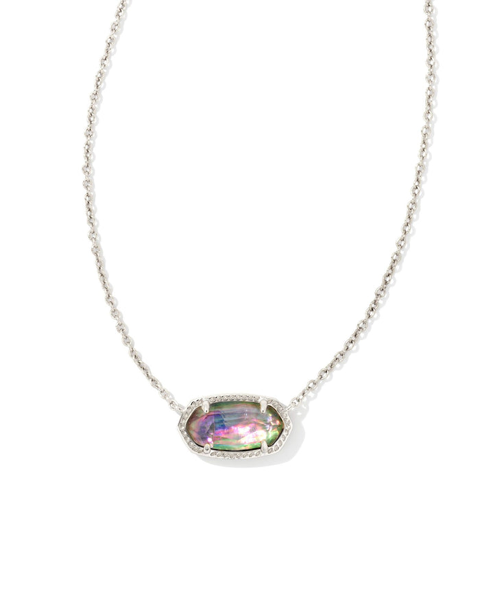 Elisa Necklace in Rhodium Lilac Abalone by Kendra Scott-Lemons and Limes Boutique