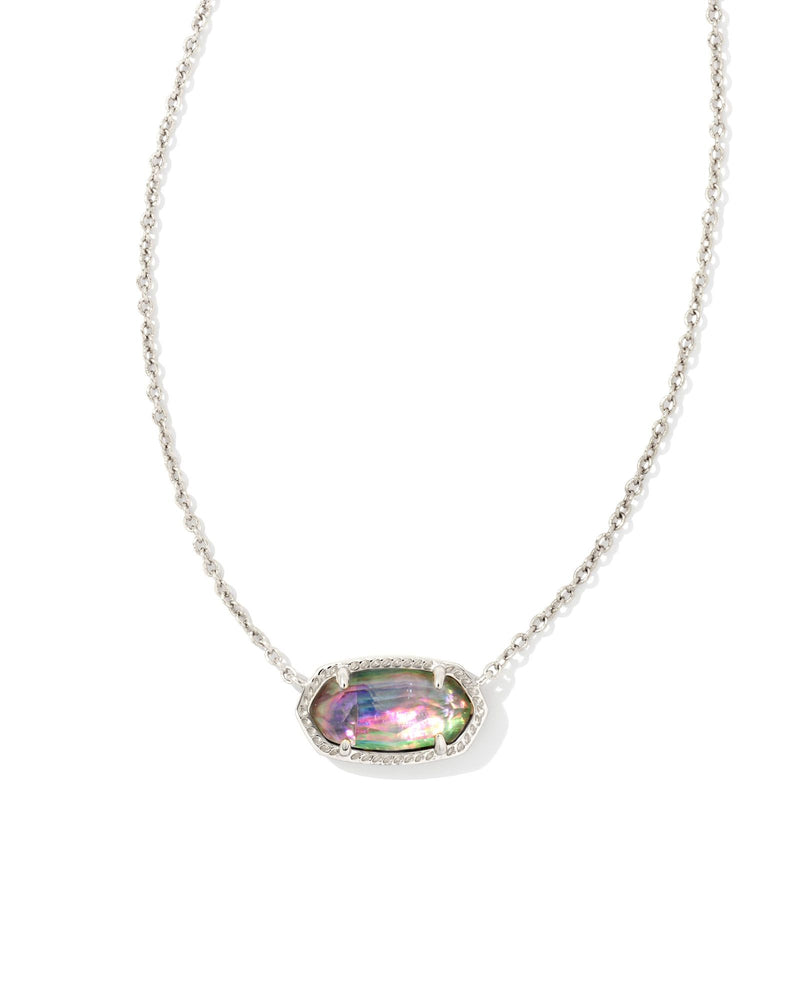 Elisa Necklace in Rhodium Lilac Abalone by Kendra Scott-Lemons and Limes Boutique