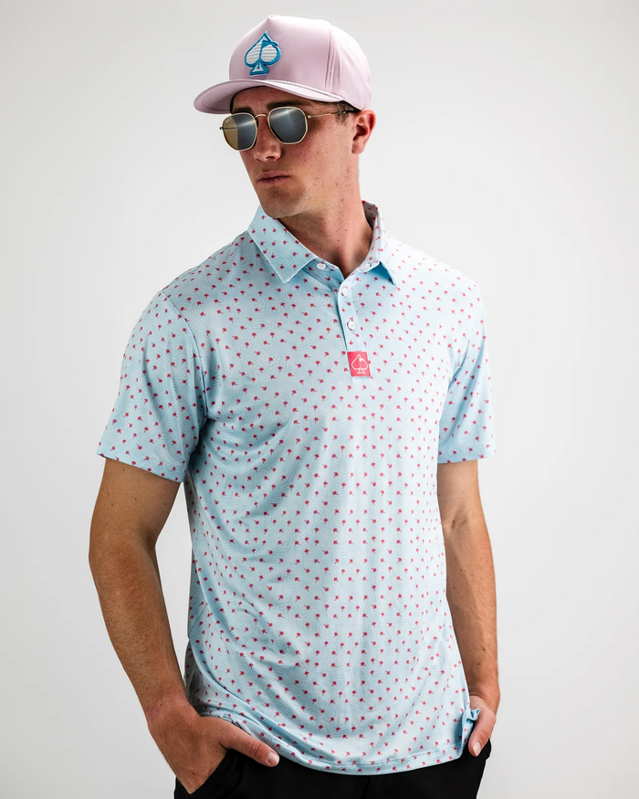 Palm Sunday Shirt in Blue by Pins and Aces-Lemons and Limes Boutique