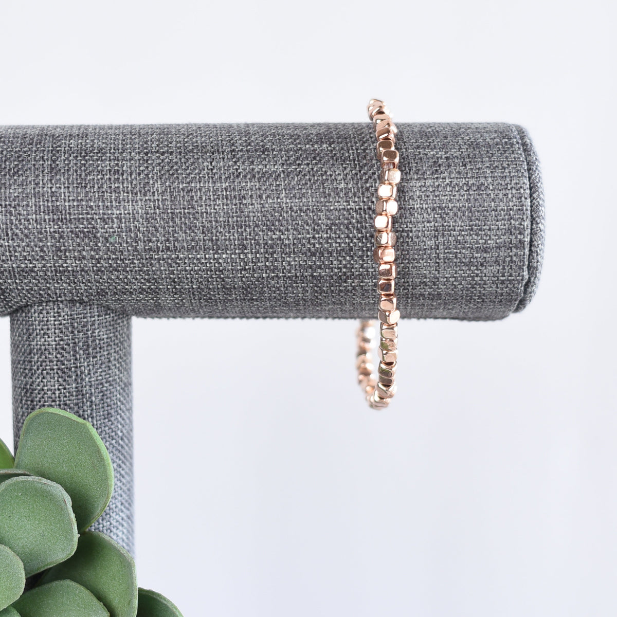 Alicia Beaded Stretch Bracelet-Rose Gold-Bracelet-Lemons and Limes Boutique