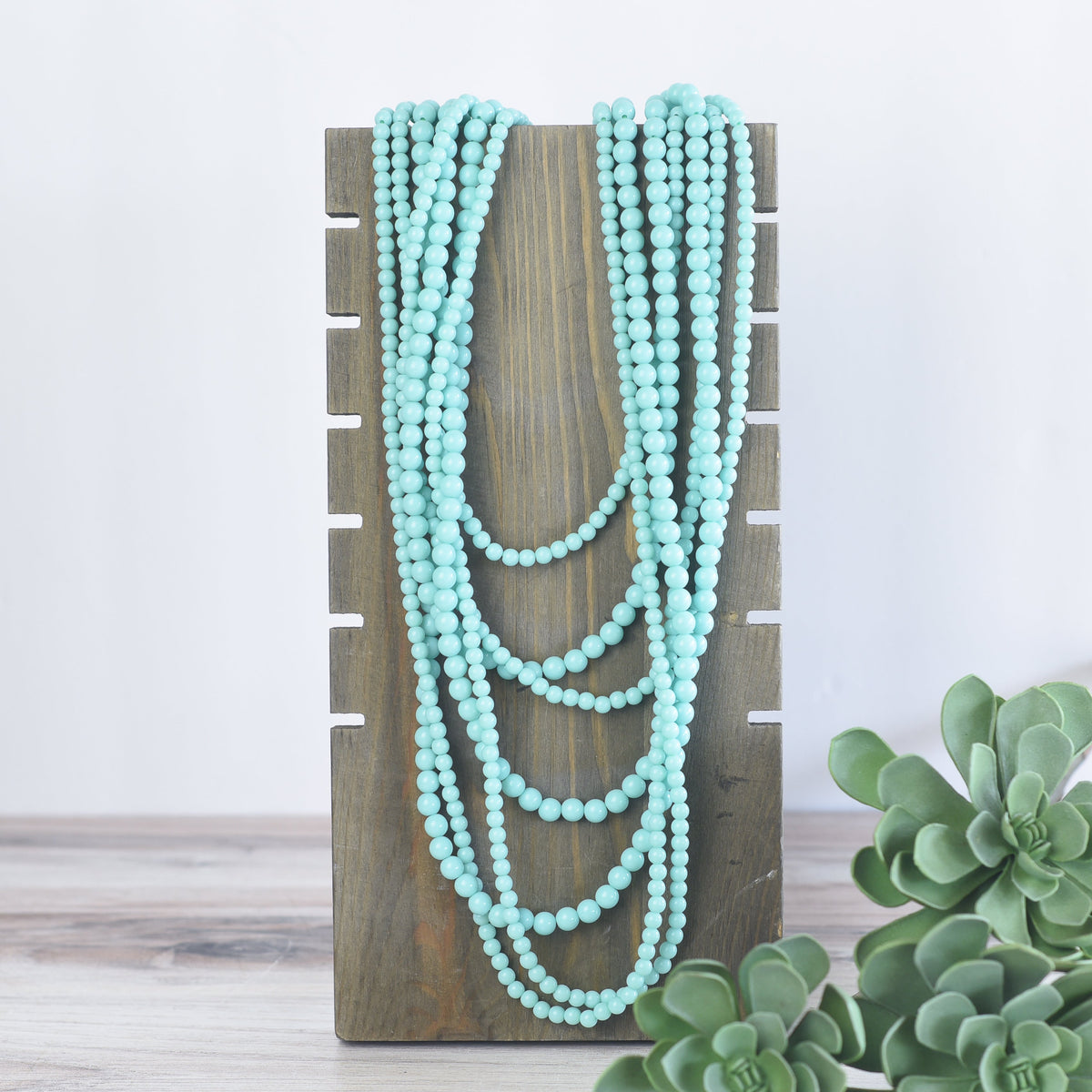 Glory Multi Strand Beaded Statement Necklaces-Necklace-Mint-Lemons and Limes Boutique