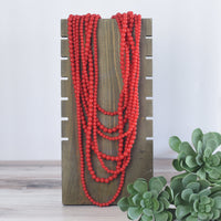 Glory Multi Strand Beaded Statement Necklaces-Necklace-Red-Lemons and Limes Boutique