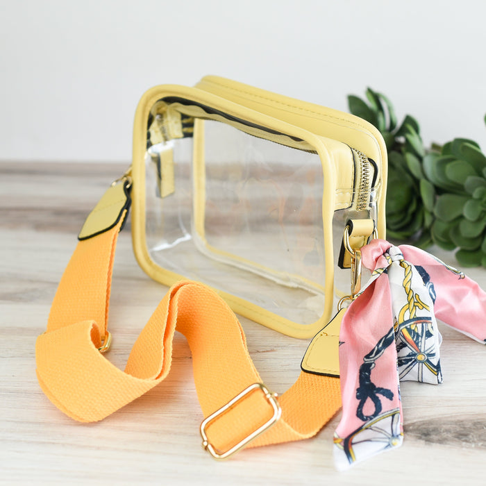 Darcy Clear Stadium Bag-Butter-Lemons and Limes Boutique