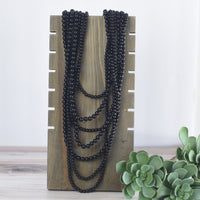 Glory Multi Strand Beaded Statement Necklaces-Necklace-Black-Lemons and Limes Boutique
